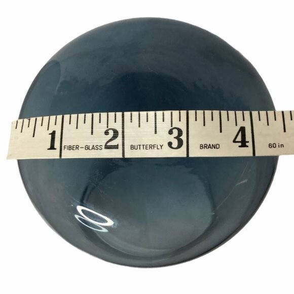 Mod Smokey Blue Glass Vase or Votive Candleholder - Picture 10 of 10